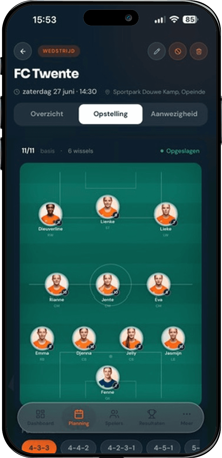 Opstelling bouwen in de Nankaro app